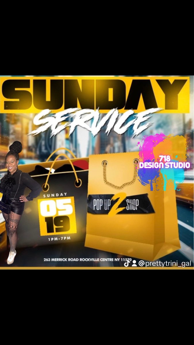 Storm_ItB3's tweet image. Join us this Sunday, May 19, 2024, for an exclusive #SundayService #PopUpShop experience! 🛍️ Located at 263 Merrick Road, Rockville Center, NY 11570, from 1 PM to 7 PM.

🎉 Excited to announce #718DesignStudio as a featured vendor!  We’ll be showcasing our top products