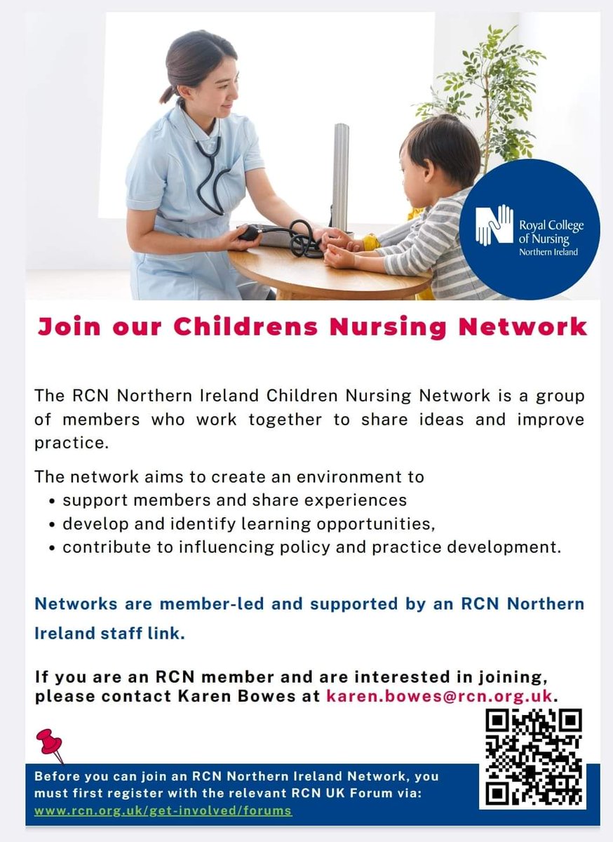 For all RCN members who are children's nurses or have an interest or involved in children's healthcare. Join the Children's Nursing Network for Northern Ireland. @RCN_NI @RCN_NI_NRN @CYPACF