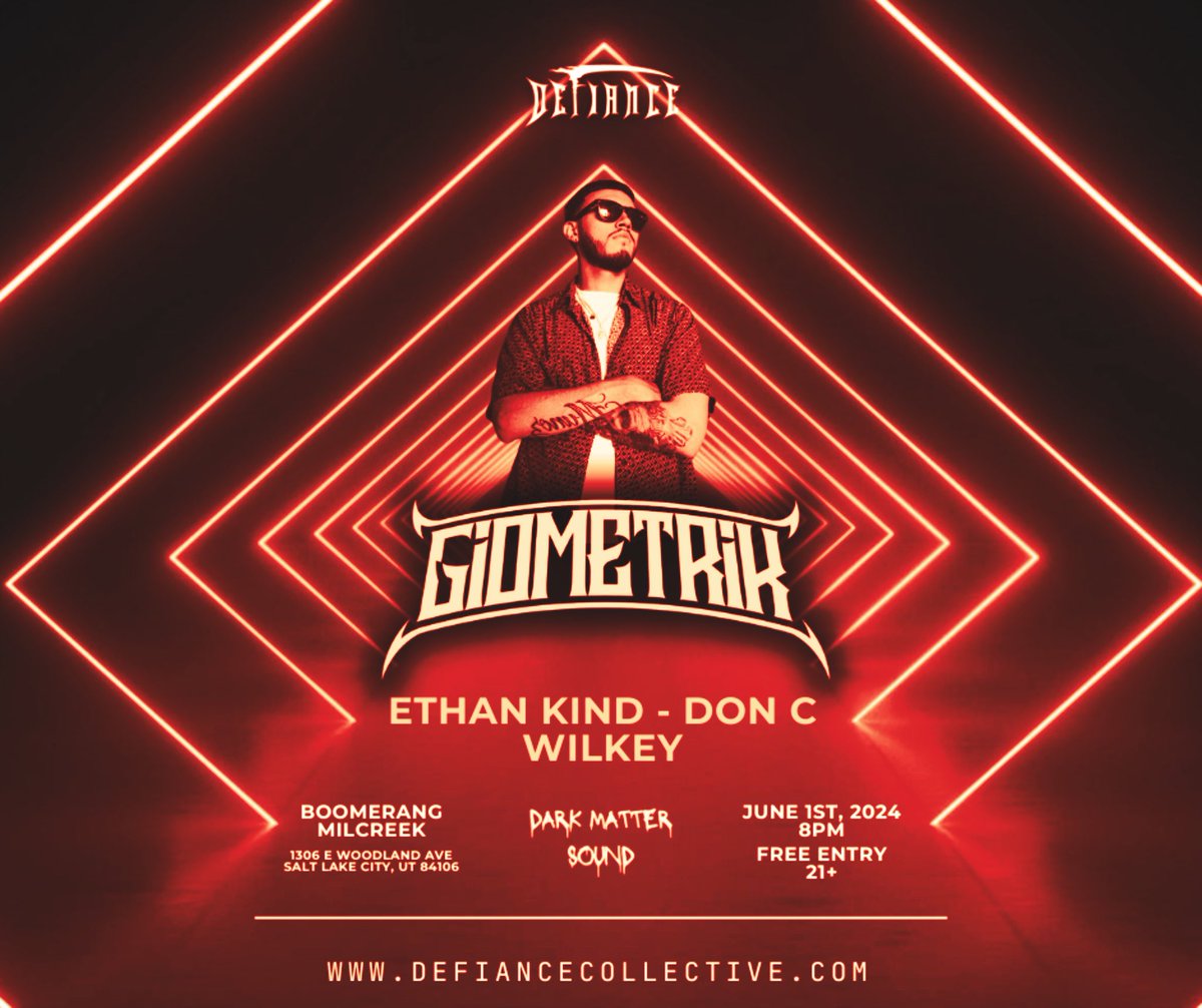Defiance_MC's tweet photo. Defiance presents @GioMetrikMusic coming up from Vegas to shred the dance floor with his groovy bass lines. This one’s for all the house house heads, free entry all night 

Music by:
@EthanKind 
DON C
WILKEY https://t.co/ZieTwZxLCc