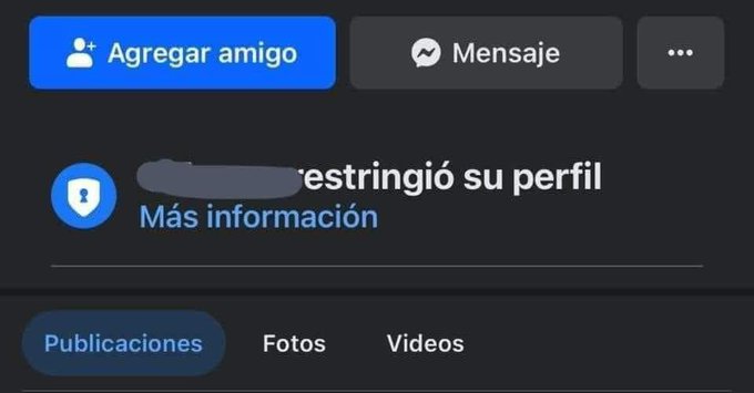 Que onda con la banda que &ldquo;Restringe su perfil&rdquo;, ni que fueras Artista Mundial o Actor de Cine, empresario