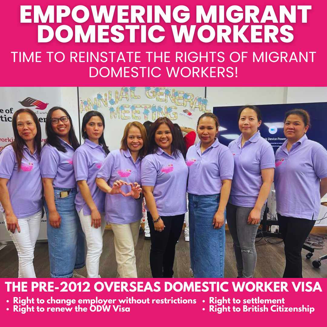 Meet Our Working Group: Empowering Migrant Domestic Workers! We're a dedicated coalition committed to championing the rights of migrant domestic workers. Read our campaign: bit.ly/VODW_Campaign #vodw