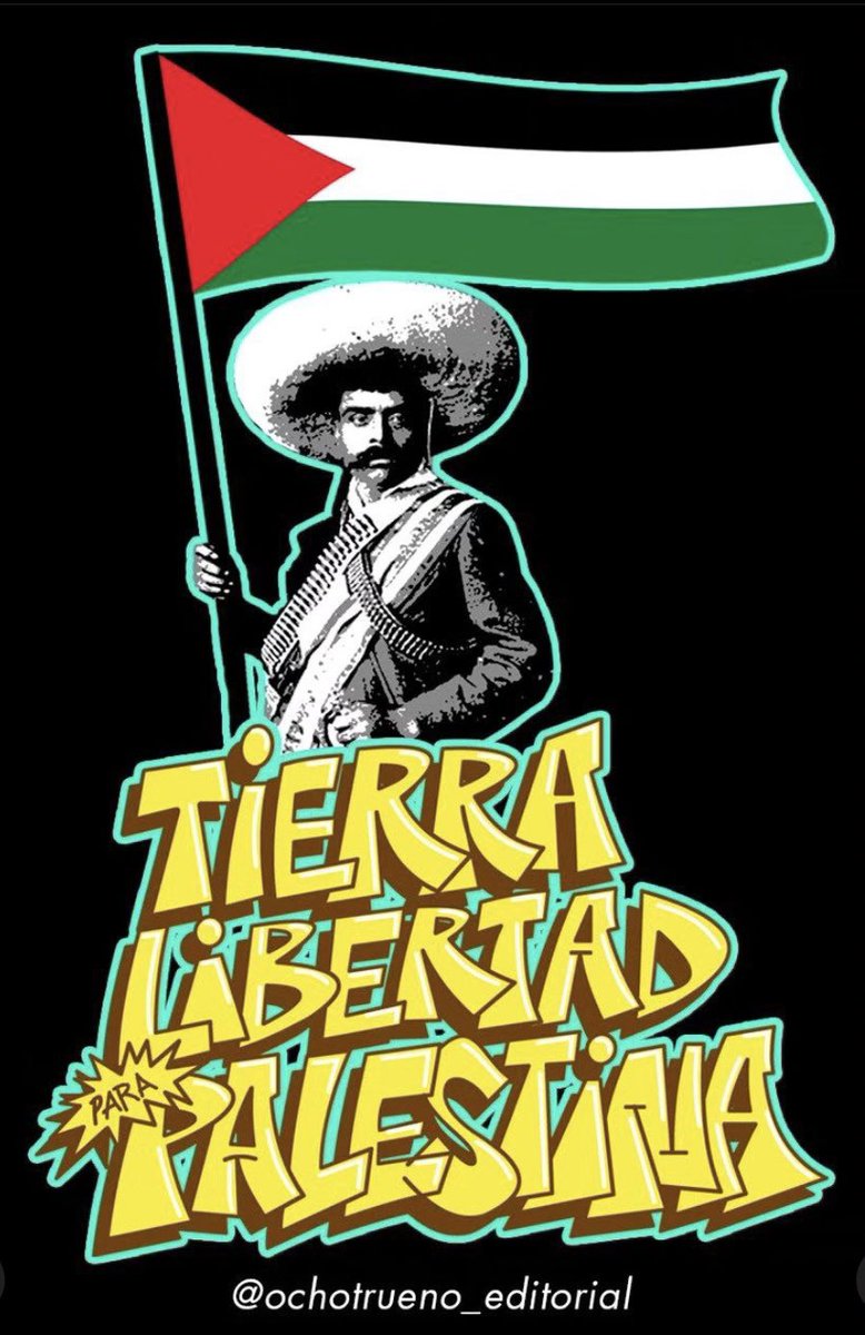 “Land & liberty for Palestine” seen in Mexico. ❤️🖤🤍💚✊🏿🍉✊🏿📸:@ochotrueno_edit