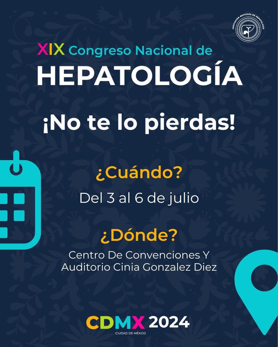 amhmx's tweet photo. Pronto te compartiremos todos los detalles y la información para inscripciones 🫶☺️
.
.
.
#AMH #CDMX #Congreso #hepatology #reencuentro #congresoamh #comunidadcientifica https://t.co/5sa2YzBPx6