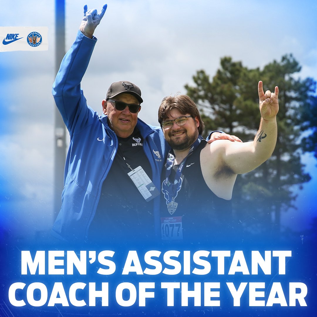 UBuffaloTFXC's tweet photo. Coach Jim Garnham Sr. was named the MAC Men's Assistant Coach of the Year for the 2024 outdoor season!

#UBhornsUP https://t.co/M0fbFjlMGc