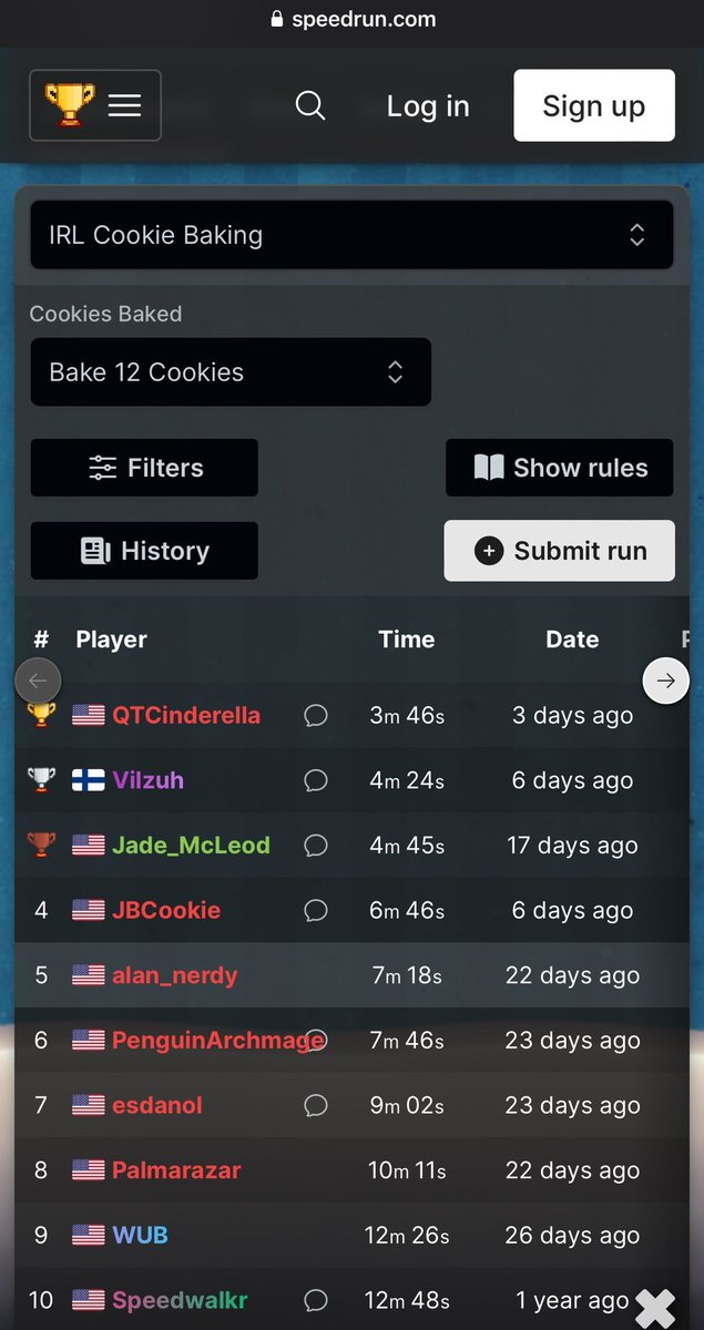 Dexerto's tweet photo. QTCinderella speed ran baking 12 cookies and is now the world record holder at 3 minutes and 46 seconds https://t.co/Gyo3AuBv6J