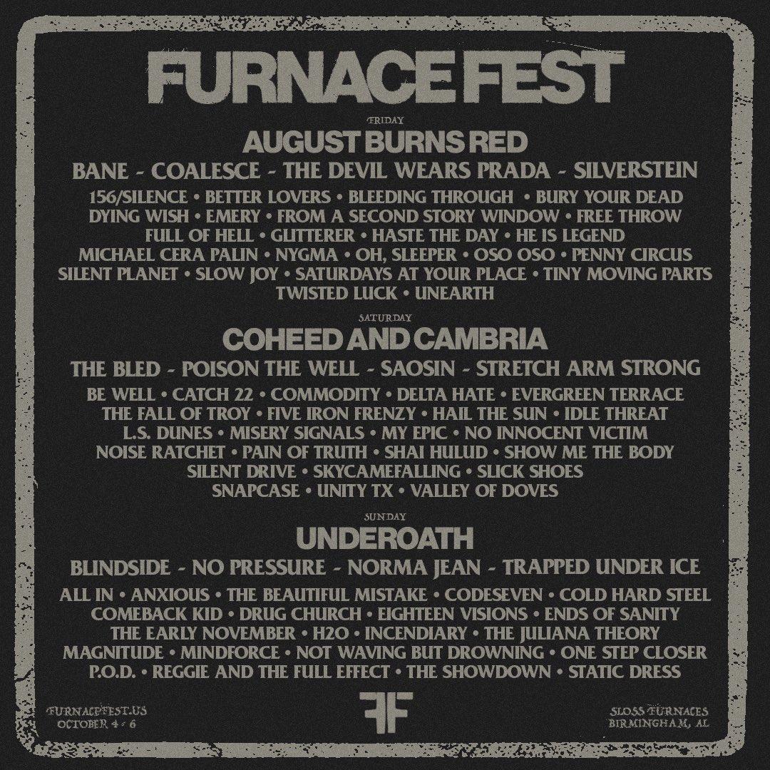 We’re playing <a href="/FurnaceFest/">Furnace Fest</a>!!