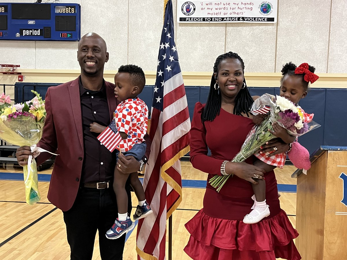 This #WorldFamilyDay we celebrate #newUScitizens, Emelyne and Aubin, from Burundi. With their small children by their sides, they and 18 others took the Oath of Allegiance at a recent naturalization ceremony in West Kennebunk, Maine. Congratulations Emelyn and Aubin!