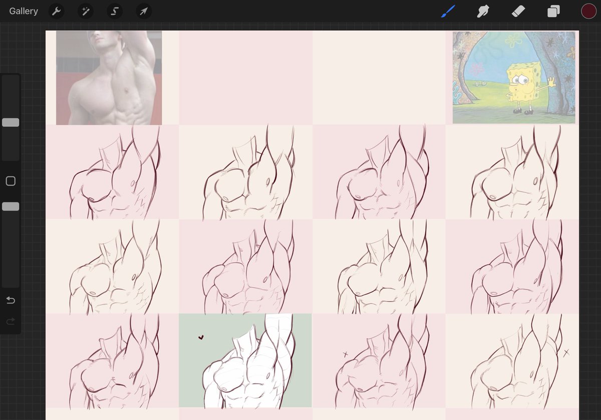 I saw someone recommend this video on my tl and now I'm learning how to draw chest with a raised arm 🤲
Starting to draw anything still triggers me a bit and I panic a little but I'm trying to take it slow and not be too hard on myself