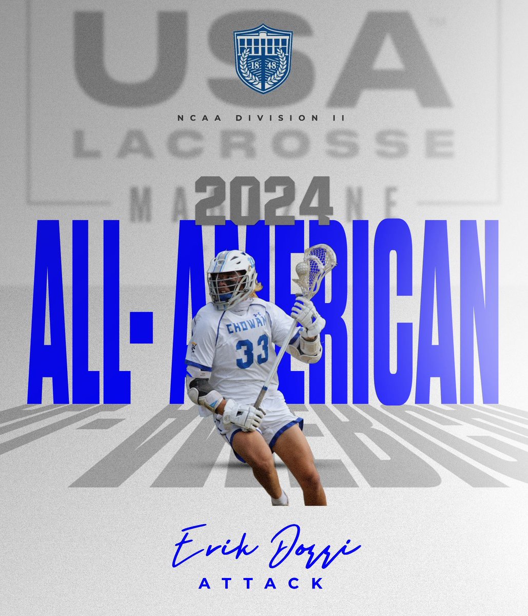 Erik Dozzi is an All-American Dozzi earns US Lacrosse Magazine DII Honorable Mention All-American honors for the 2024 season! Erik led all of Division II in Points Per Game with 6.14 #boroboy #handsteam #meerkat #DAWG
