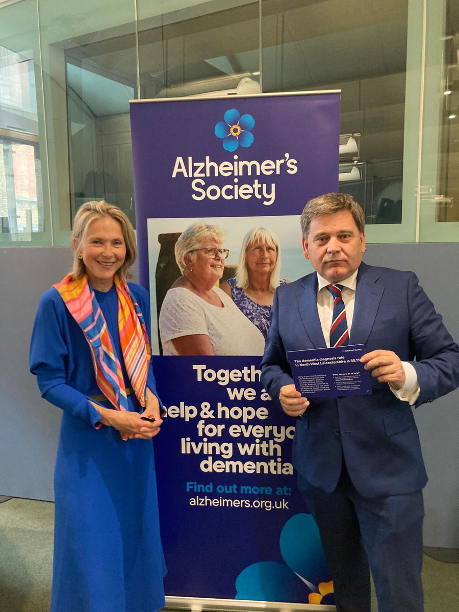 It was a pleasure to meet Dame Suzi Leather at the Alzheimer’s Society’s event in Parliament today - part of #DementiaActionWeek. The diagnosis rate in North West Leicestershire is only 55.1% of cases. It was good to hear views on how that can be improved.