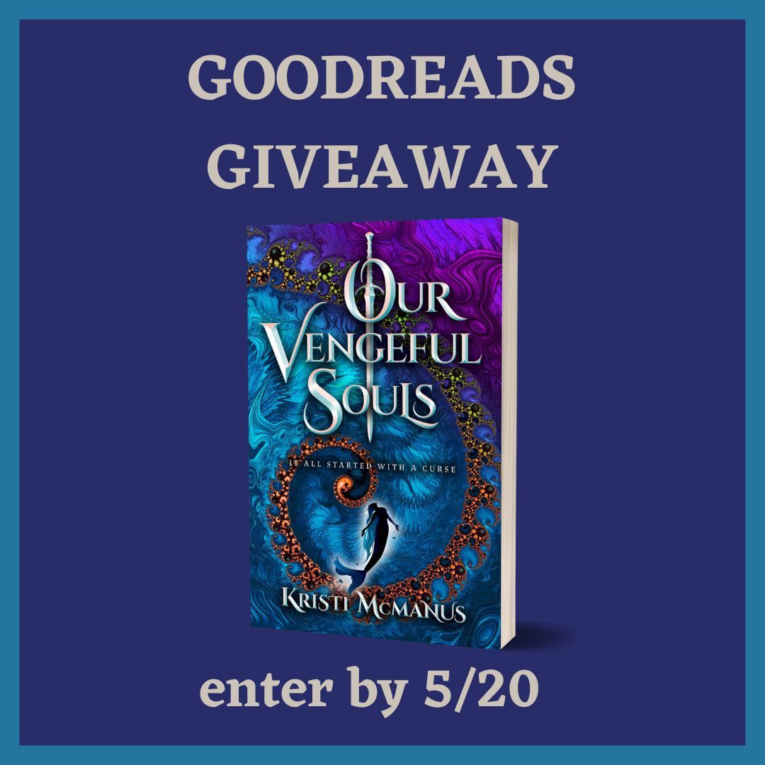 We're giving away 3 paperback copies of #OurVengefulSouls by Kristi McManus on Goodreads! Enter by 5/20 at buff.ly/3QJfM2B A cursed mermaid seeks revenge against the brother who betrayed her while fighting to protect her secrets and her life in the realm of Atlantis.