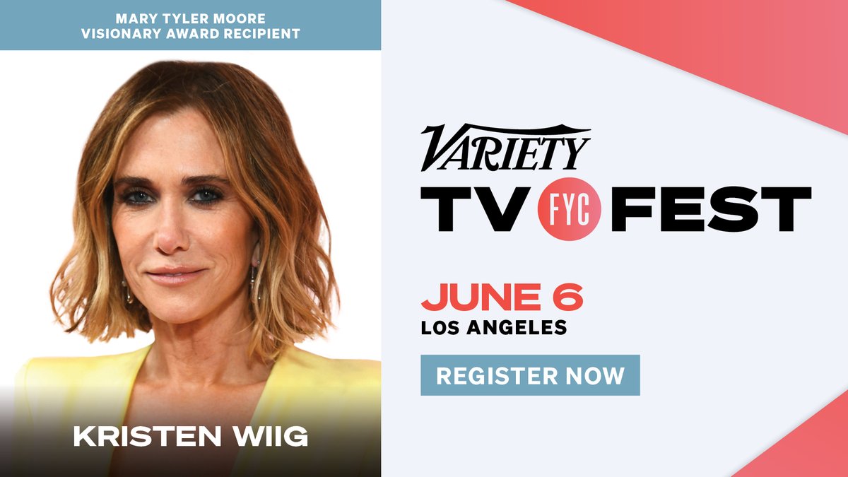 Kristen Wiig accepts the inaugural Mary Tyler Moore Visionary Award on June 6 in Los Angeles at Variety TV FYC Fest. Secure your spot here: variety.com/tvfest