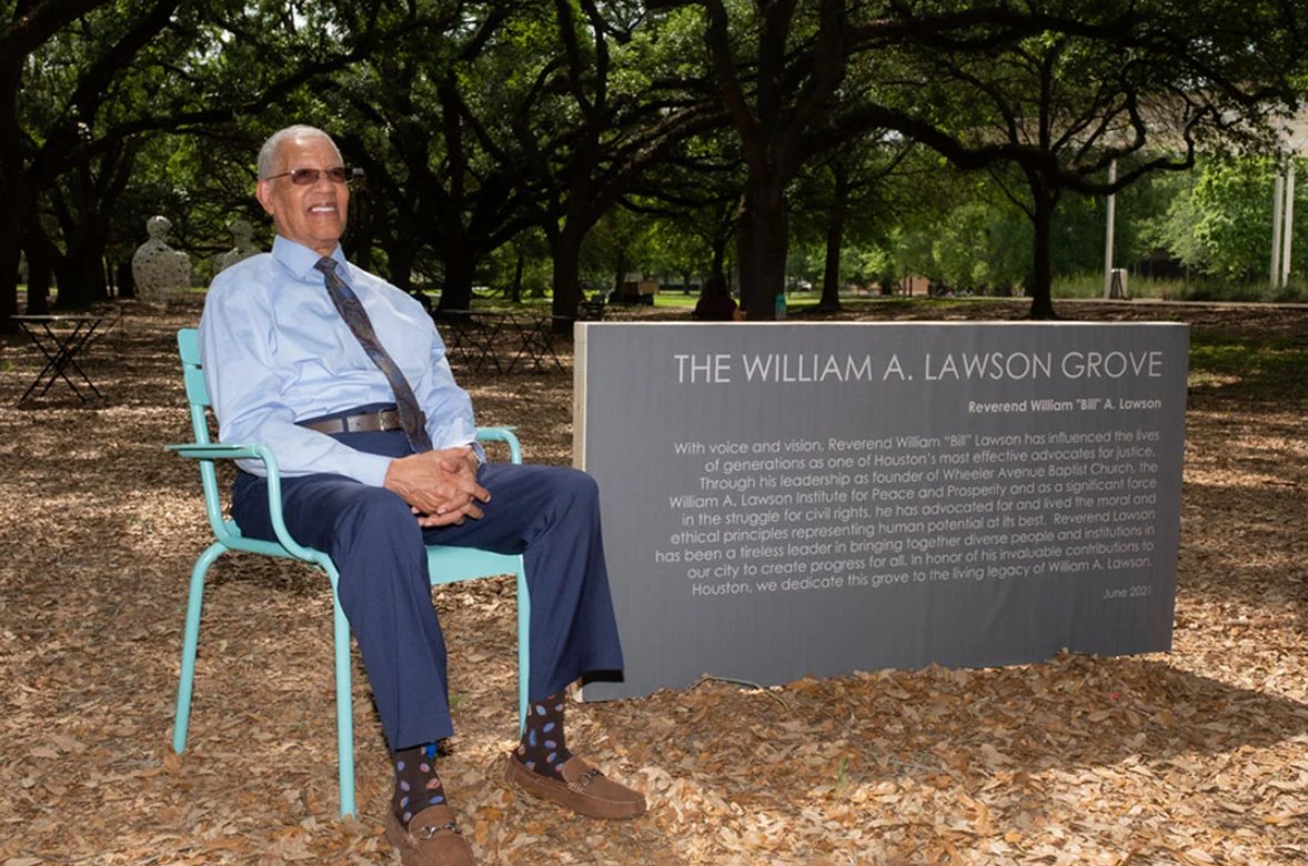 Rev. William Lawson leaves behind a legacy that resonates through generations, shaping the fabric of justice in Houston and beyond. May people be reminded of his enduring impact when they walk through the grove named in his honor on the Rice campus. bit.ly/3K2RcGc