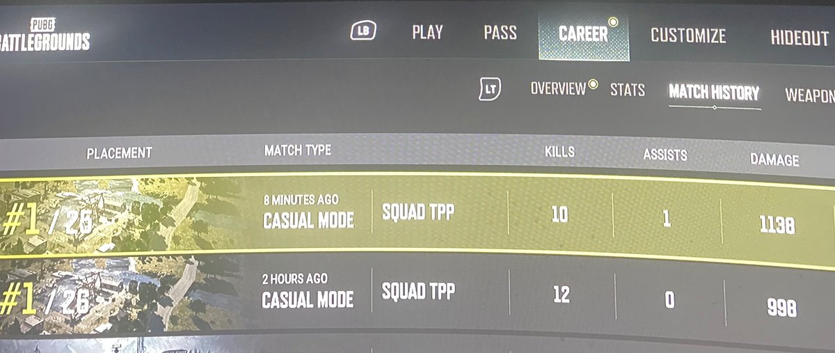 Coming back to Pub G is fun . Getting back into it . Back to back dubs . Can we get 3