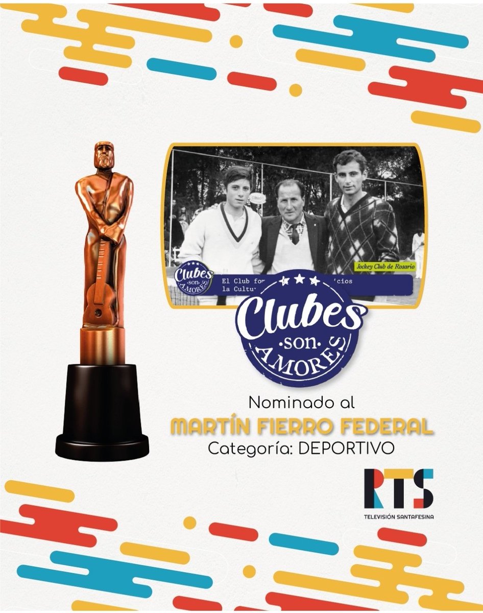 🙌 ¡Clubes Son Amores fue nominado al Martin Fierro Federal! 
💪Que orgullo haber formado parte de este lindo proyecto producido por #FernandoForte que rescata la historia y la escencia de las entidades deportivas de los pueblos y ciudades santafesinas por <a href="/RTSmedios/">RTS Medios</a>!