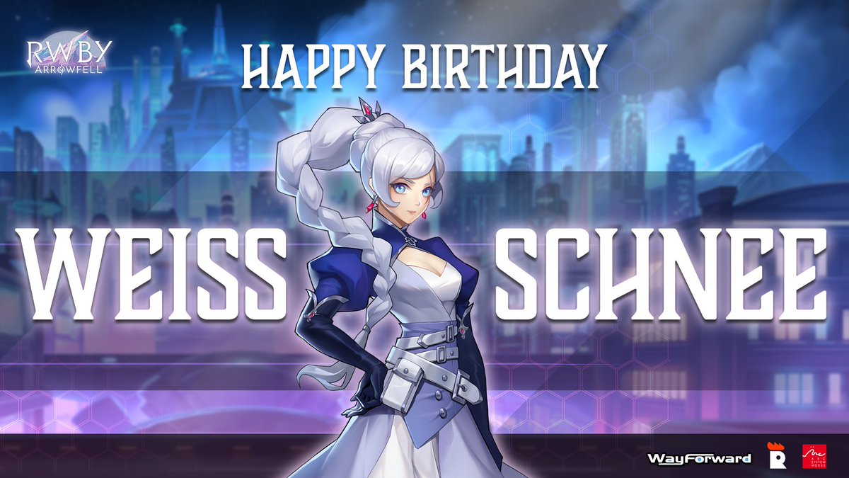 Happy birthday to Weiss Schnee, former heiress and Team RWBY's very own Ice Queen! Not coincidentally, RWBY: Arrowfell is currently 50% off on Switch and Steam!