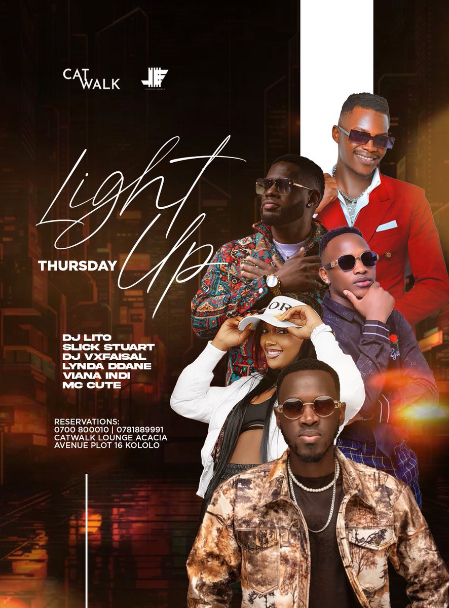 This weeek on #lightupthursdays we have the beautiful queens of the industry @lynda_ddane @vianaindi1 and the finest male deejays @djlitoug @djSlickStuart @djvxfaisal Table bookings are open to everyone 💯only @CatwalkKla