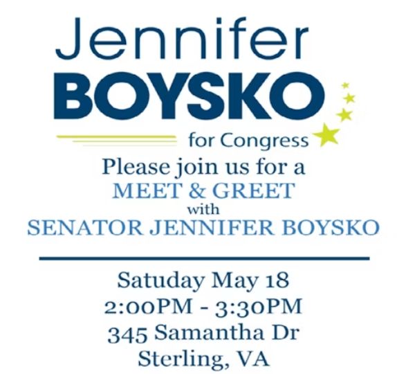 You are cordially invited to join us for a meet & greet on Saturday May 18th!!!
Please stop by - I'd love to hear what's on your mind for #VA10!  Details in the link!  #TeamBoysko #VA10 #ElectWomen
buff.ly/44LtEPt