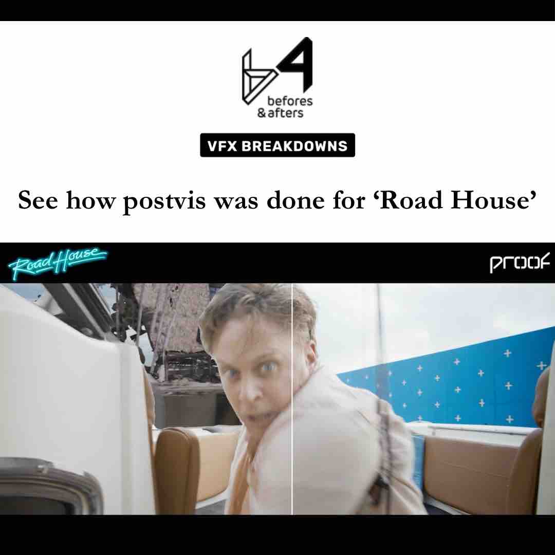 Our #postvis reel for ROAD HOUSE is LIVE — check it out now!!

A huge thank you to @beforesmag for premiering the reel as well as our wonderful visualization team 💚
.
.
beforesandafters.com/2024/05/15/see…
.
.
#ProofInc #ProofPrevis #visualeffects #visualization #film #movies #tv #RoadHouse