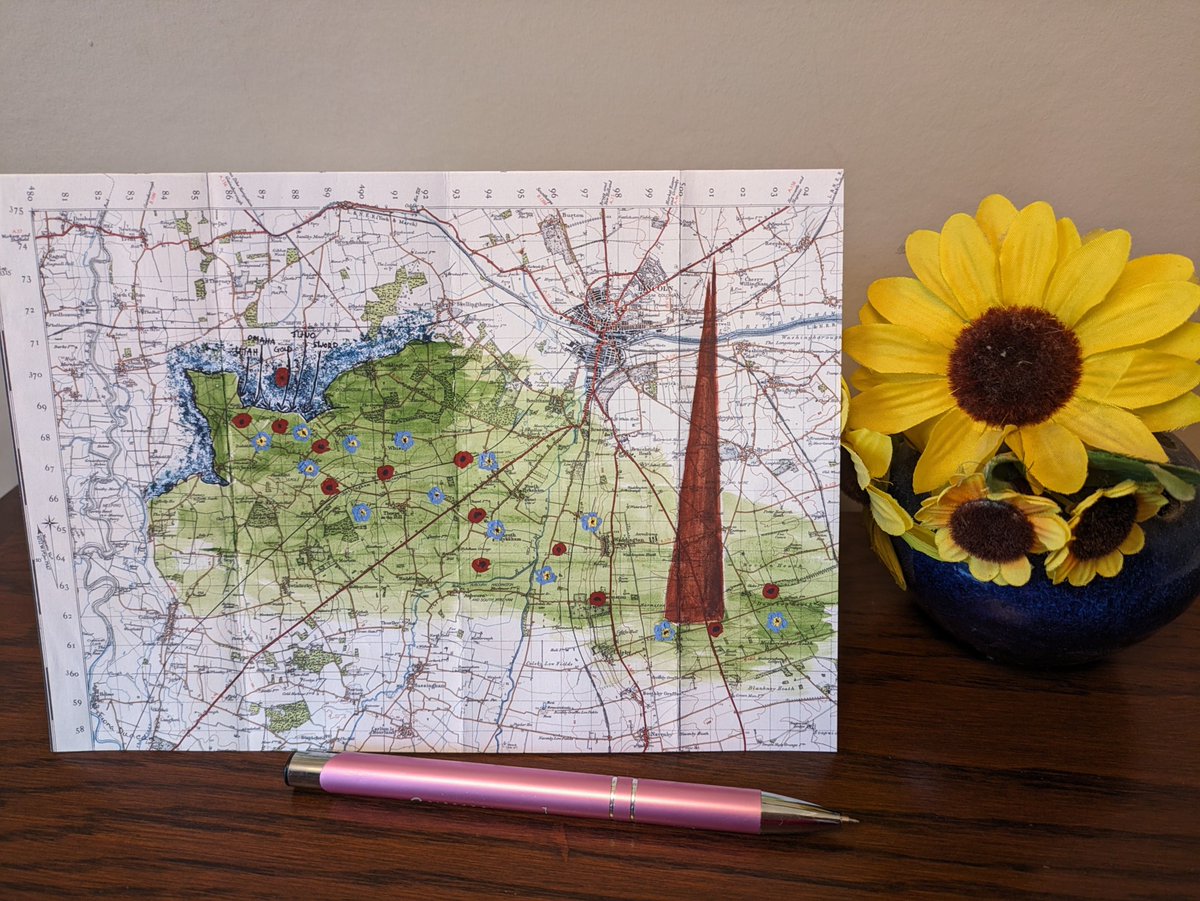 #DDay80, Normandy coast and beach heads with the International Bomber Command Centre spire
Prints available from the IBCC shop, #GreetingCards online at lincolnmaplady.co.uk or directly from me
#WomanInBizHour #MHHSBD #LincsConnect