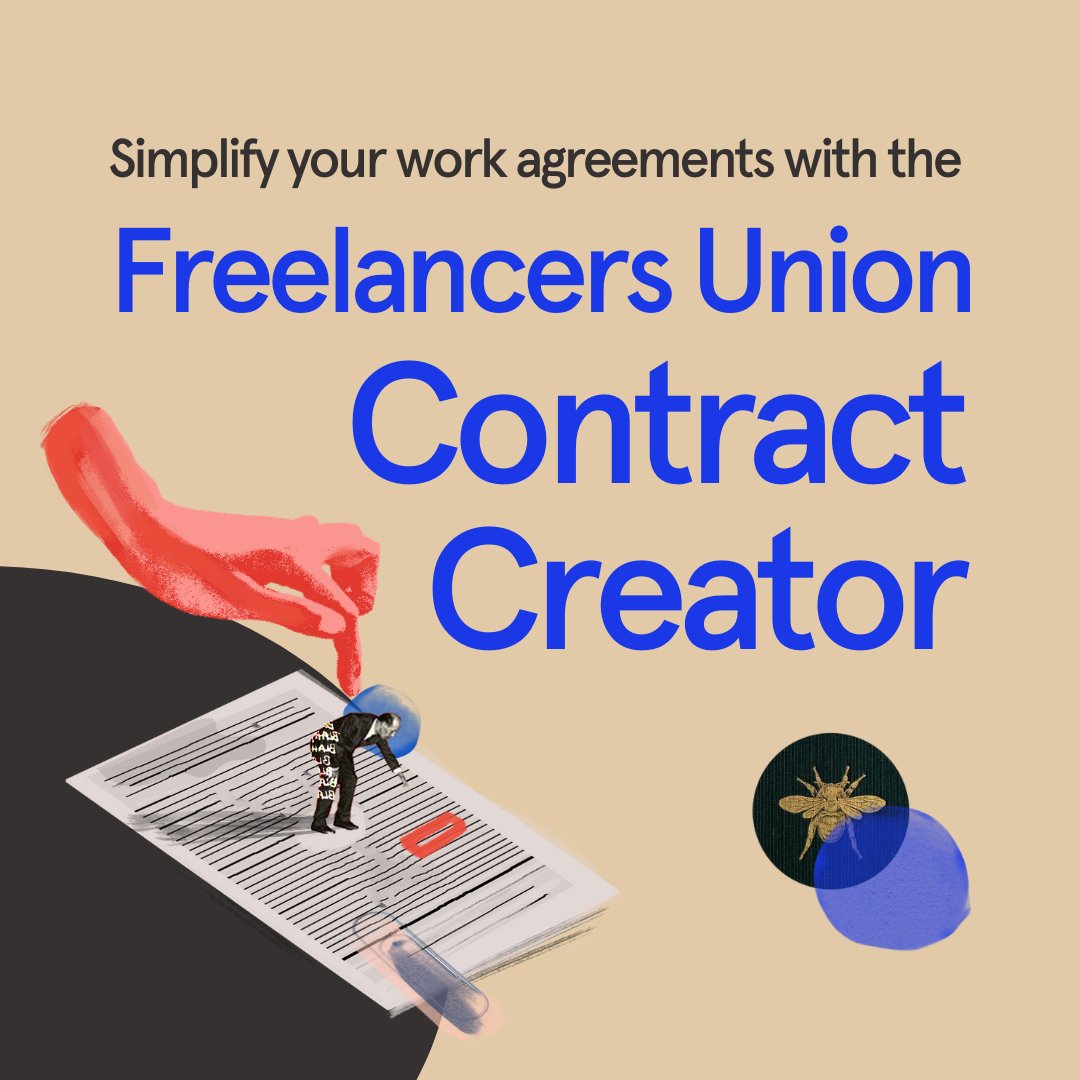 We're excited to announce our new contract creator! This free tool will help freelancers create customized contracts tailored to their needs. It's currently in beta mode, so we're asking our community to try it out & give us feedback! Learn more at: freelancersunion.org/contract/