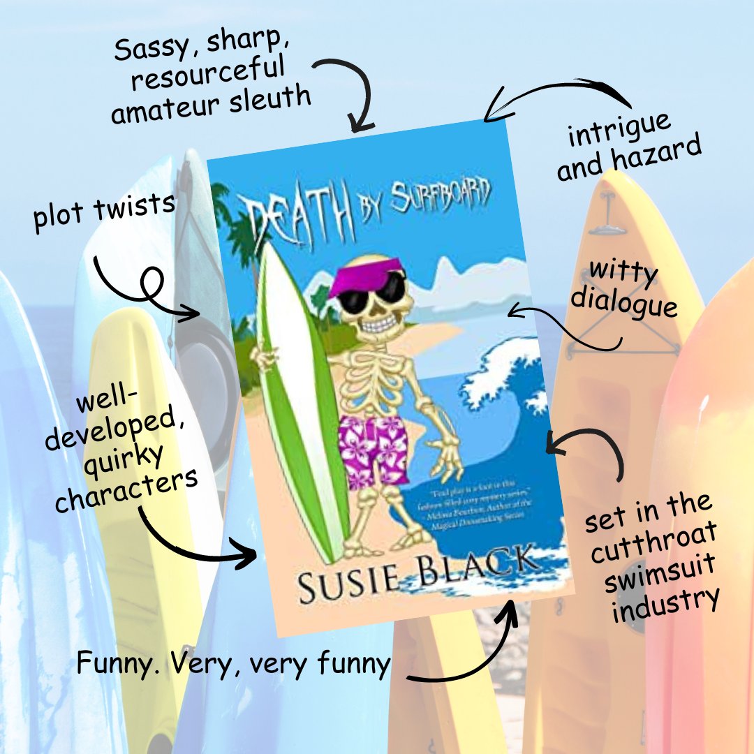 The word of the day is RISE. It came as no surprise that in no time flat, a dead guy attached to his surfboard attracted a boisterous crowd. - Death by Surfboard# 3 in Susie Black’s award-winning Series. amazon.com/s?k=Death+by+S… #bookqw #wrpbks #mustread #cozymystery