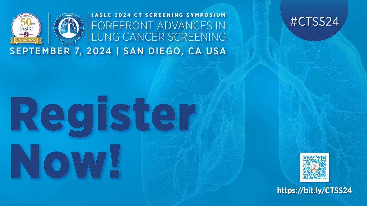 Registration is Open for #CTSS24! A premier event featured at #WCLC24 that offers a unique opportunity for healthcare professionals to engage in a day-long exploration of cutting-edge technologies & best practices in #lungcancer screening. Register: bit.ly/CTSS24 #LCSM