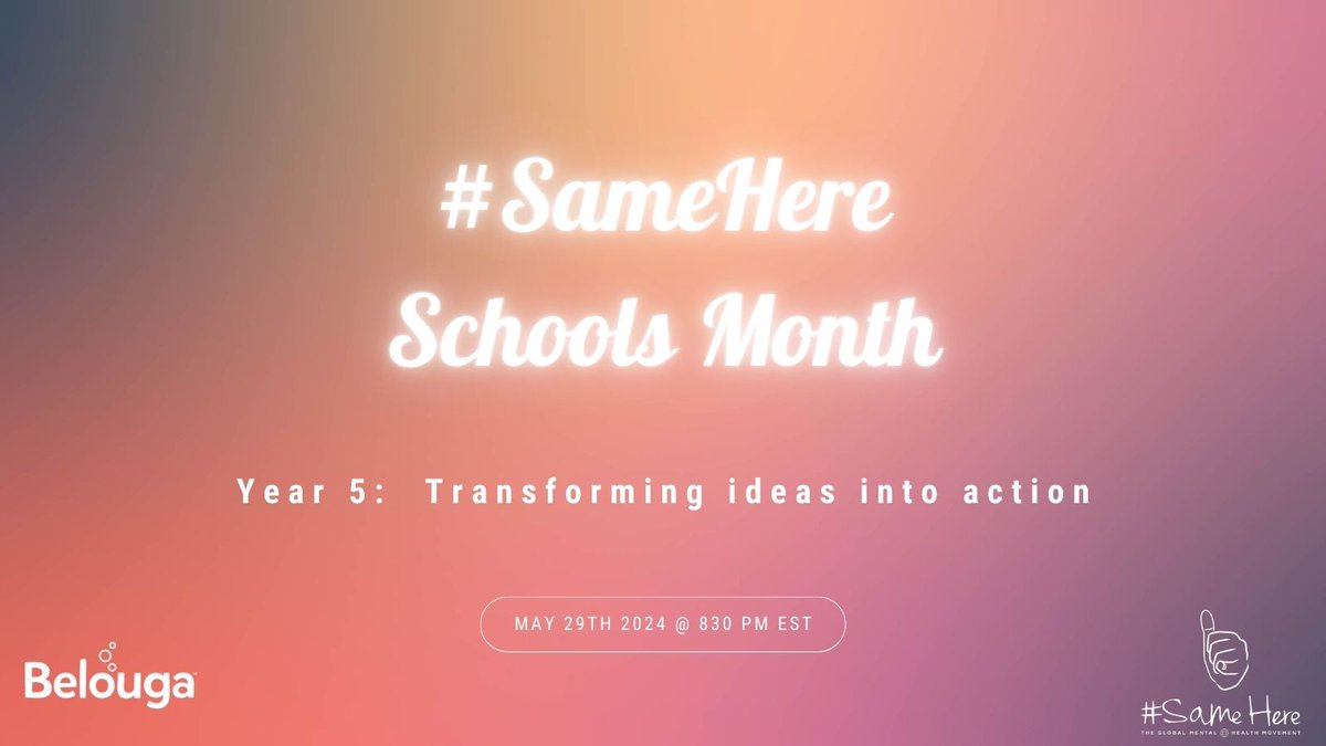 Over the past 4 years, we've collaborated with educators globally, capturing hundreds of hours of SEL content for #SameHere Schools Month. To celebrate our 5th anniversary, we're bringing together all past collaborators to translate ideas into action. docs.google.com/forms/d/e/1FAI…