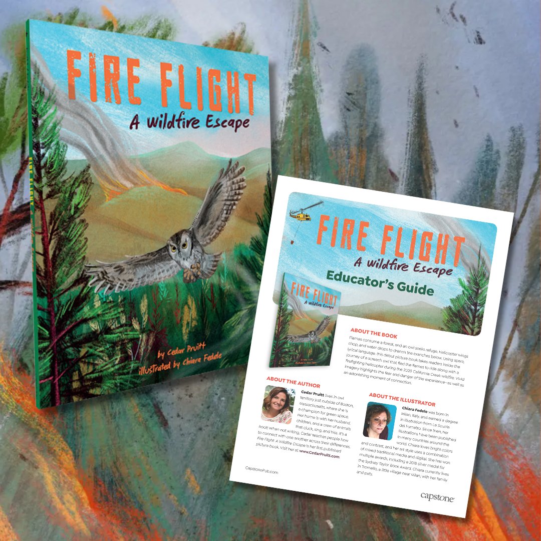 This Wildfire Awareness Month, students can soar into this free Educators Guide filled with discussion questions & activities that pair with FIRE FLIGHT: A WILDFIRE ESCAPE by @CedarsStories, illustrated by @Chiaraillu! 🦉🔥 ➡️ bit.ly/3UJBLYh