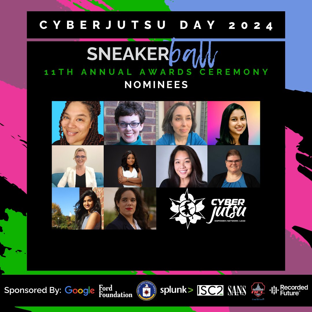 The Women's Society of Cyberjutsu would like to congratulate our #CyberjutsuDay2024 Award Nominees! 🏆 These are some STELLAR folks. #cyberjutsutribe #womenincyber #nonprofit 🔗: womenscyberjutsu.org/news/671630/WS… For the full list of names, view our press release! Tap the link above.