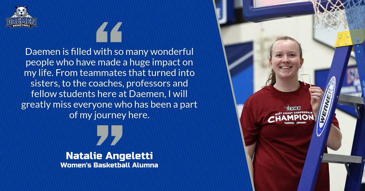 They don't make people any kinder than @DaemenWBB's Natalie Angeletti, so it's no surprise that she had some very kind words about the people she's encountered here during her career...

Read Natalie's full student-athlete graduate profile at daemenwildcats.com/news/2024/5/15…