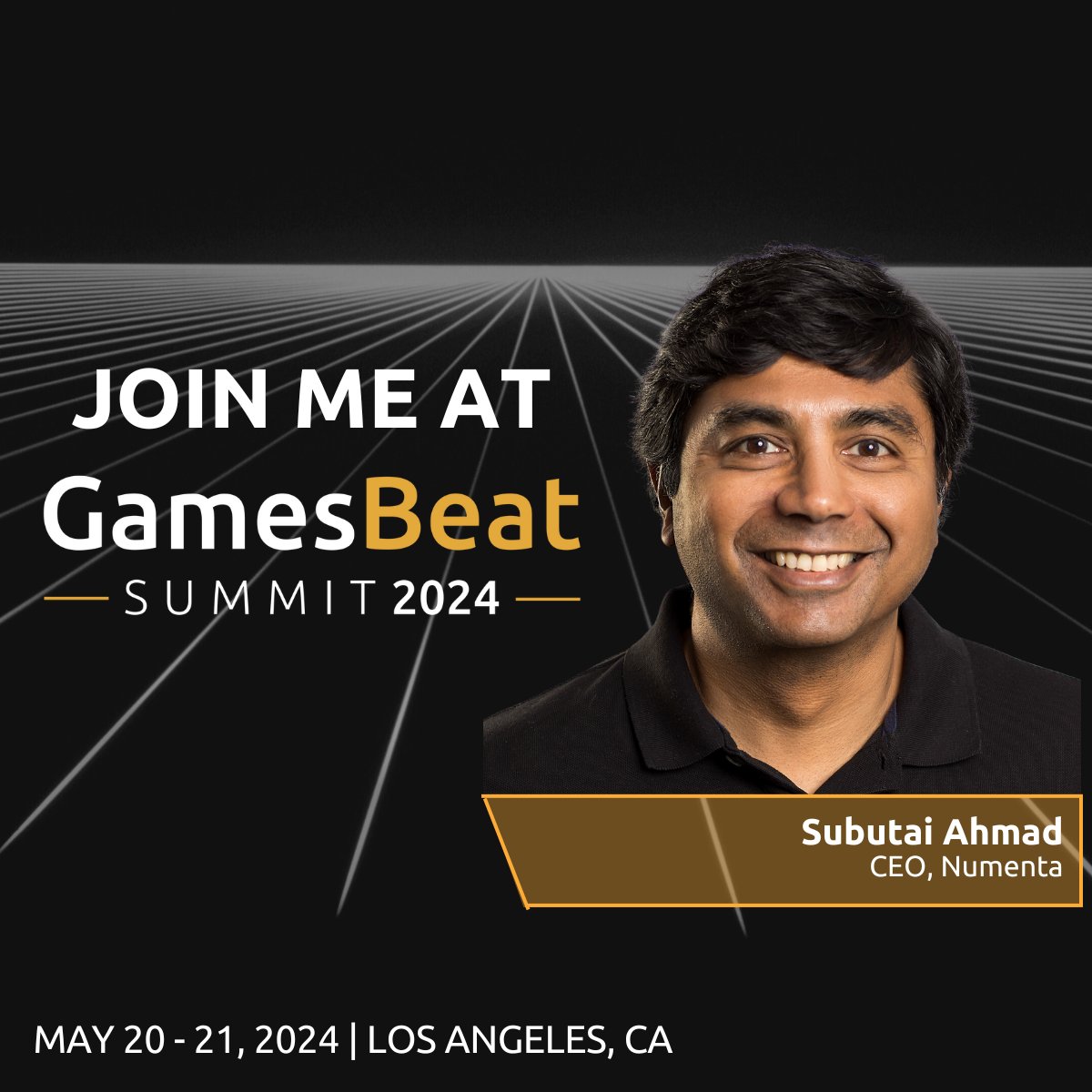 Catch us at the @GamesBeat Summit next week!

Our CEO @SubutaiAhmad and @GalliumStudios_ ' Founder Will Wright will be speaking in a panel on May 20. They will talk about the potential of brain-based AI agents and their impact on interactive environments.

numenta.com/company/events…