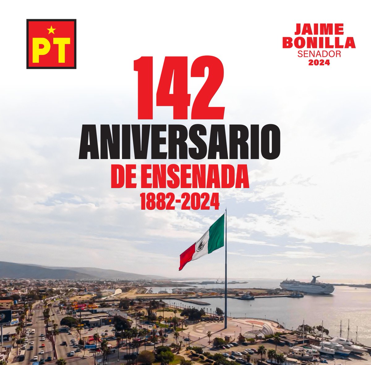Hoy se conmemora el 142 aniversario de la fundación de Ensenada y celebramos con orgullo su historia y legado. Honramos a quienes contribuyeron a su fundación y renuevo mi compromiso de seguir construyendo un futuro prometedor para esta maravillosa ciudad costera.