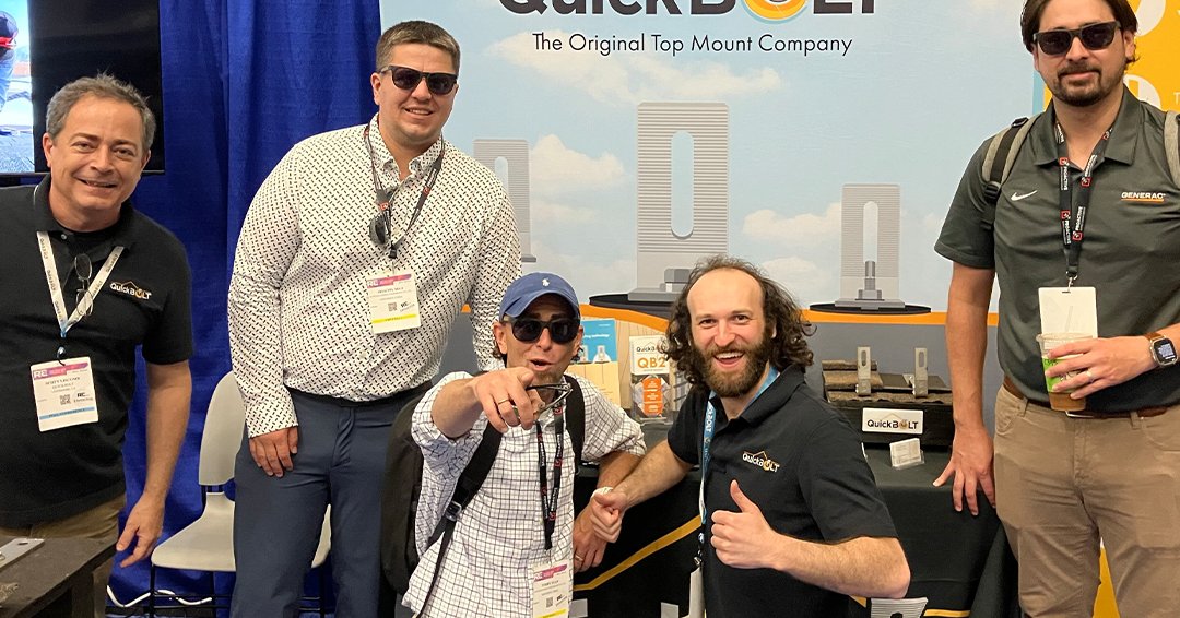 Having a blast at RE+ Texas. Great to chat with QuickBOLT customers new and old. Thanks to the team at @sunrgy_solar_distribution for stopping by.  We also ran into Chris Harrington and the team from Rise Energy @getriseenergy. #solar #texas #tradeshow @solarindustry