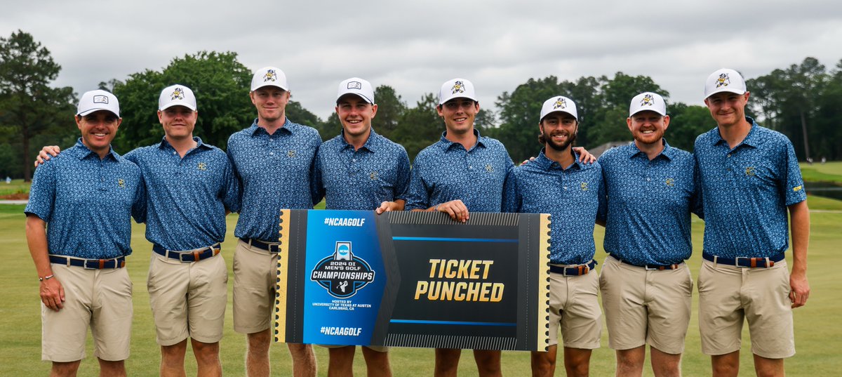 𝙏𝙞𝙘𝙠𝙚𝙩 𝙋𝙪𝙣𝙘𝙝𝙚𝙙! For the 𝙛𝙤𝙪𝙧𝙩𝙝 straight year and 𝟮𝟭𝘀𝘁 time in program history were are heading to the NCAA Championship! 🔹We begin our run for an NCAA title on May 24 at Omni La Costa Resort & Spa in Carlsbad, Calif. #ETSUGolf | #BeGreat