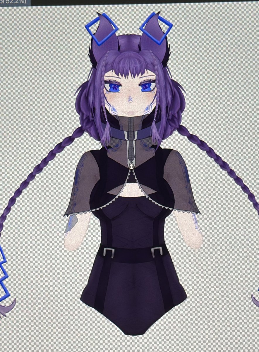 💟 Update: I just finished her torso and I am working on her arms now, wish me luck!! 

#Art #Vtuber #VtuberDebut
