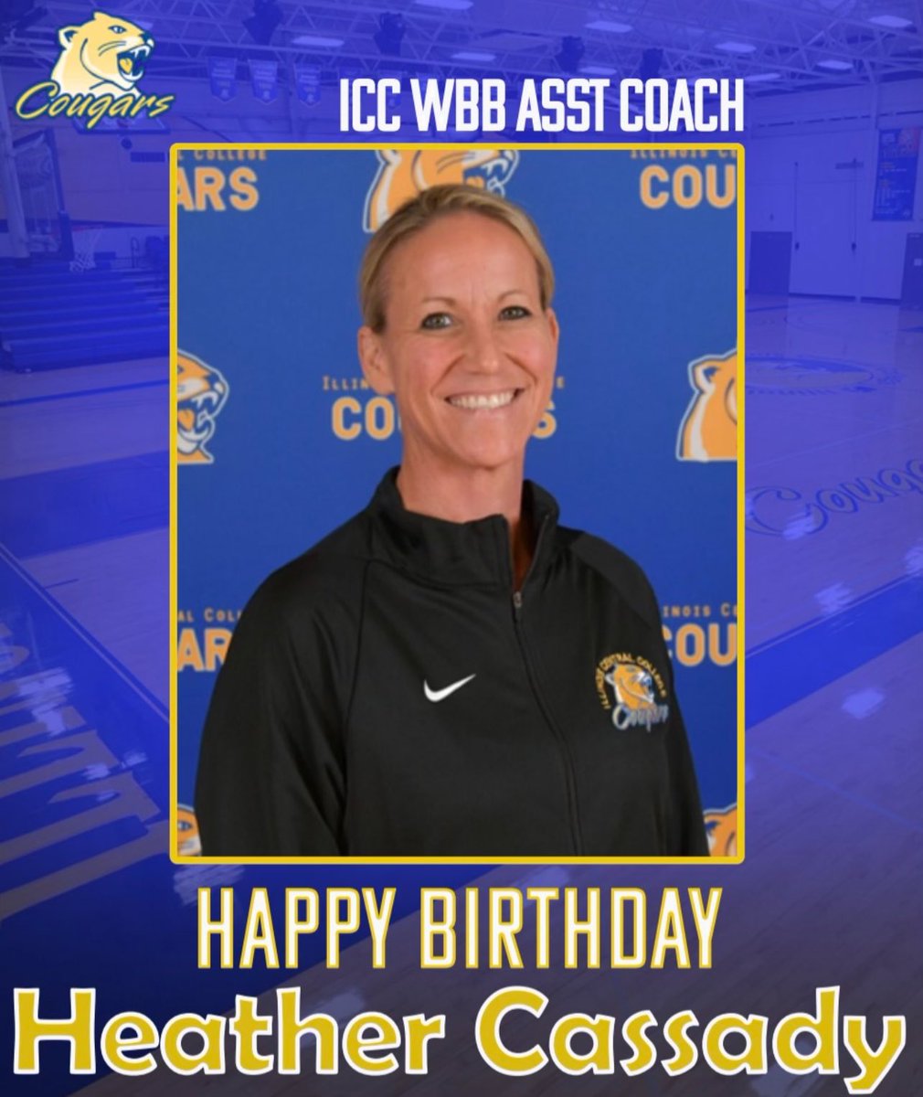 🏀 Happy birthday to @ICC_CougarsWBB asst coach @HeatherCassady4! We appreciate all of your time & efforts in making our players & program great!