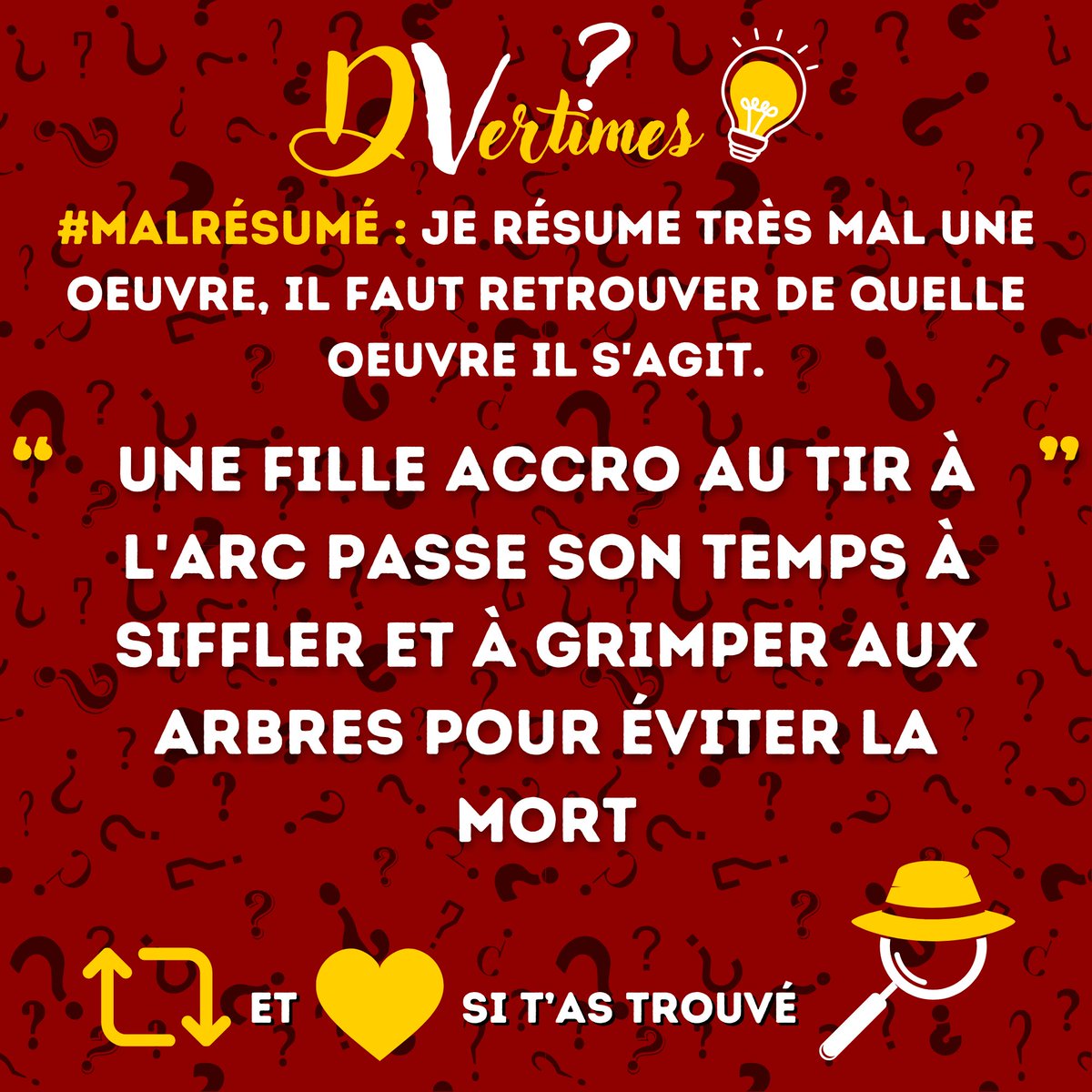 Voici les #MalRésumé de la soirée 👀

Bonne chance, et n'oubliez pas de RT si vous trouvez au moins 2 bonnes réponses 😉