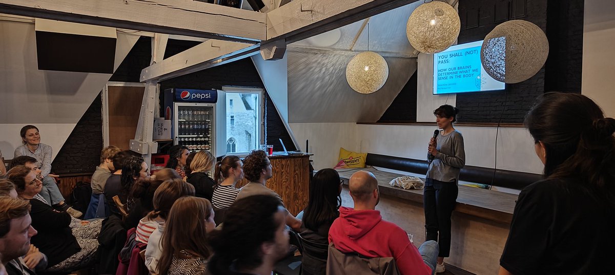 @valentina_j_29 giving us more insight into how our brains 🧠 determine what we sense in our body! One more talk after hers and Pint of Science 2024 is a wrap!
#pint24 @pintofscienceBE @pintsworld