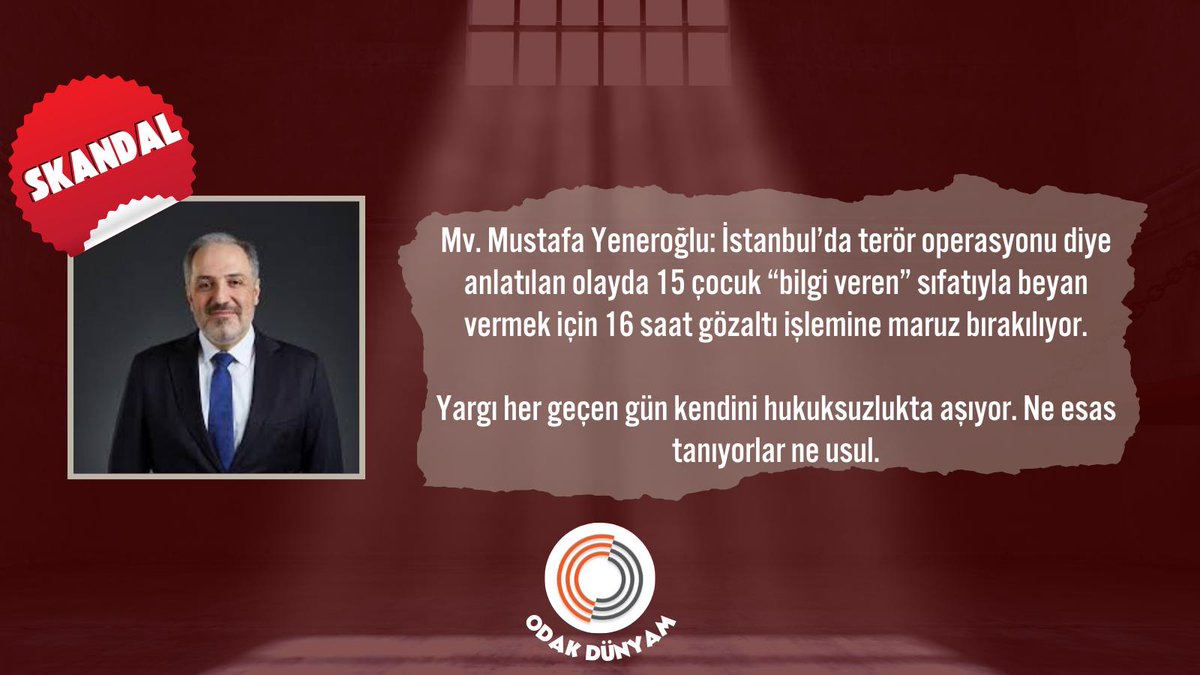 ⭐ 𝕮𝖆𝖑𝖎𝖋𝖔𝖗𝖓𝖎𝖆𝖑ı 𝕬𝖇𝖑𝖆 -- 1💫 🇯🇵 💫 (@sondemirleydim) on Twitter photo Gözaltına alınan kız çocukları :
"Karakolda başımızda duran kadın polis memuruna, 'Neden buradayız' diye sorduk.
Polis memuru:
'Siz içerde göreceksiniz.
Size kan kusturacaklar' dedi."
ALLAH GELSİN SİZİN HAKKINIZDAN... <a href="/adalet_bakanlik/">T.C. Adalet Bakanlığı</a>
<a href="/yilmaztunc/">Yılmaz TUNÇ</a>
KızÇocuklarına Dokunma Gözaltına alınan kız çocukları :
"Karakolda başımızda duran kadın polis memuruna, 'Neden buradayız' diye sorduk.
Polis memuru:
'Siz içerde göreceksiniz.
Size kan kusturacaklar' dedi."
ALLAH GELSİN SİZİN HAKKINIZDAN... <a href="/adalet_bakanlik/">T.C. Adalet Bakanlığı</a>
<a href="/yilmaztunc/">Yılmaz TUNÇ</a>
KızÇocuklarına Dokunma