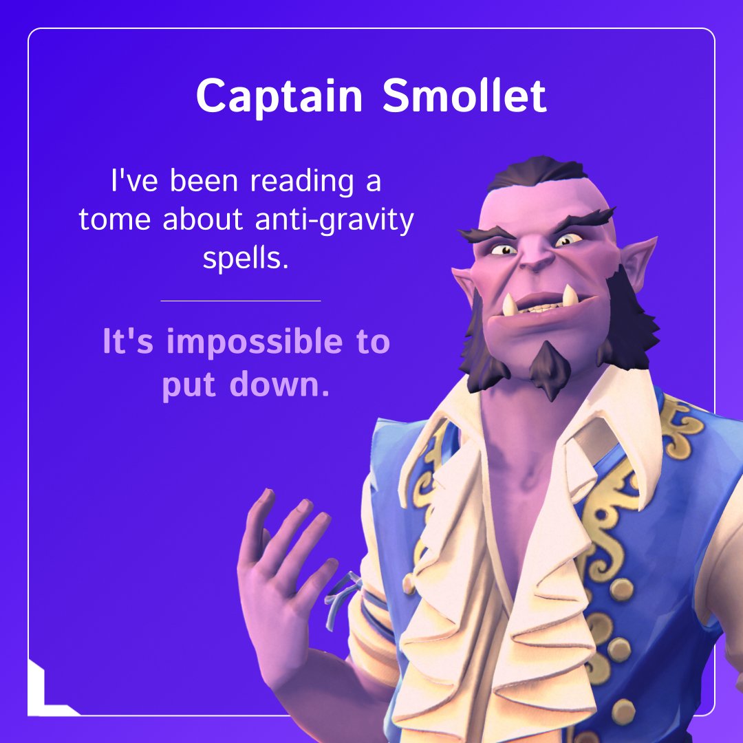 We decided our playtest characters needed a little but of a spotlight - but we are not responsible for any 🤦‍♂️🤦‍♀️ that may occur anytime we share snippets from Captain Smollet... 

#indiedev #roleplaying #indiegame #roleplayinggame #wishlistwednesday