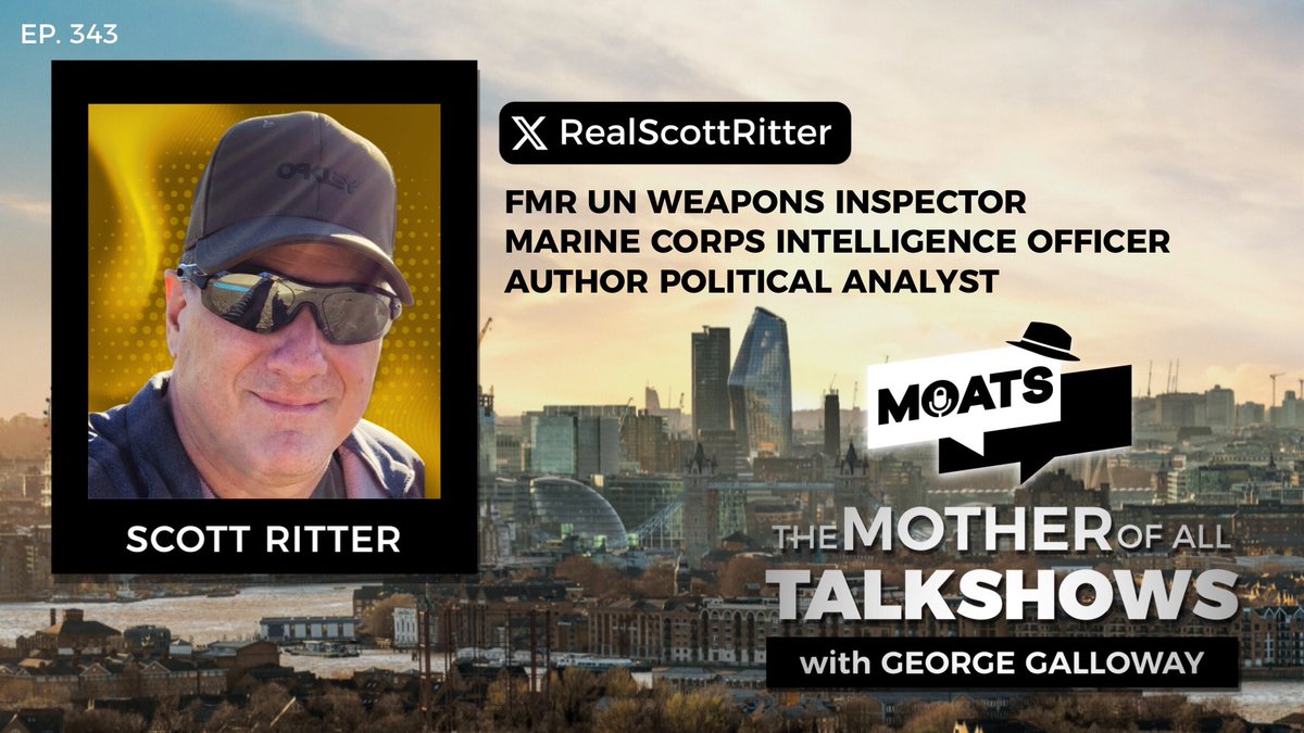 Coming up after the break … @RealScottRitter will join The Mother of All Talk Shows on #Fico #Slovakia #Rafah #Palestine #Ukraine #Israel #Genocide 🎙 #MOATS WEDNESDAY 🇬🇧 7pm BST LONDON 🇺🇸 11am PDT | 2pm EDT 🟥 youtube.com/live/NK_i2gwBG… 🟩 rumble.com/v4uxbke-moats-…