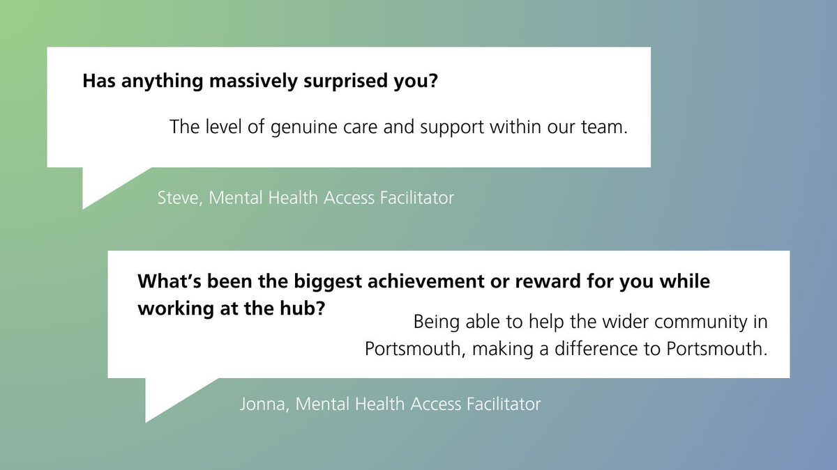 Solent NHS Trust (@solentnhstrust) on Twitter photo The Portsmouth Mental Health Hub has helped thousands of residents to access mental health support.
We spoke to some Hub colleagues to gather their insights into what it’s been like working at the hub.
👉 buff.ly/3THZ0S0
#MentalHealthAwarenessWeek <a href="/HCPortsmouth/">Health and Care Portsmouth</a> The Portsmouth Mental Health Hub has helped thousands of residents to access mental health support.
We spoke to some Hub colleagues to gather their insights into what it’s been like working at the hub.
👉 buff.ly/3THZ0S0
#MentalHealthAwarenessWeek <a href="/HCPortsmouth/">Health and Care Portsmouth</a>
