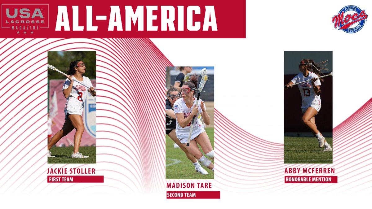 Congratulations to Jackie Stoller, Madison Tare and Abby McFerren of #6 @FSC_WLAX for earning USA Lacrosse All-America honors! Stoller and Tare appear on the list for the 2nd-straight year while McFerren brings home her 1st career honor. #LetsGoMocs 📰: fscmocs.com/news/2024/5/15…