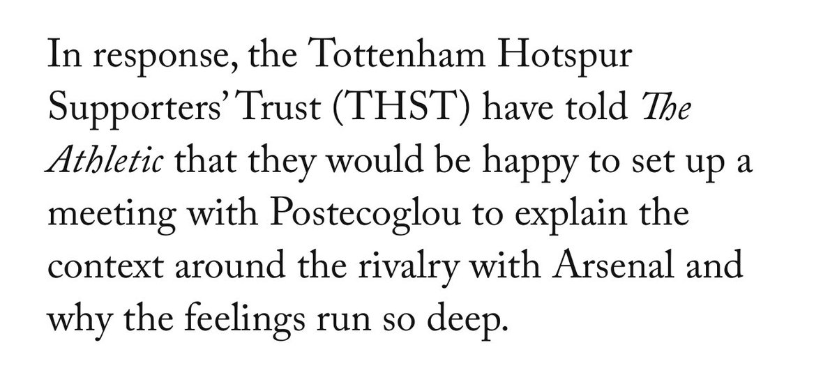is it not incredibly naive and patronising for the trust to offer this to a man that has been involved at every level of football and no doubt understands rivalries