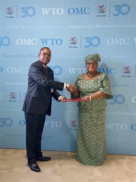 Pleased to receive the credentials of H.E Ambassador Geraldo Goncalves Miguel Saranga - Mozambique’s ambassador to the WTO and UN Organisations. Looking forward to Mozambique’s active participation in ongoing negotiations and other activities.