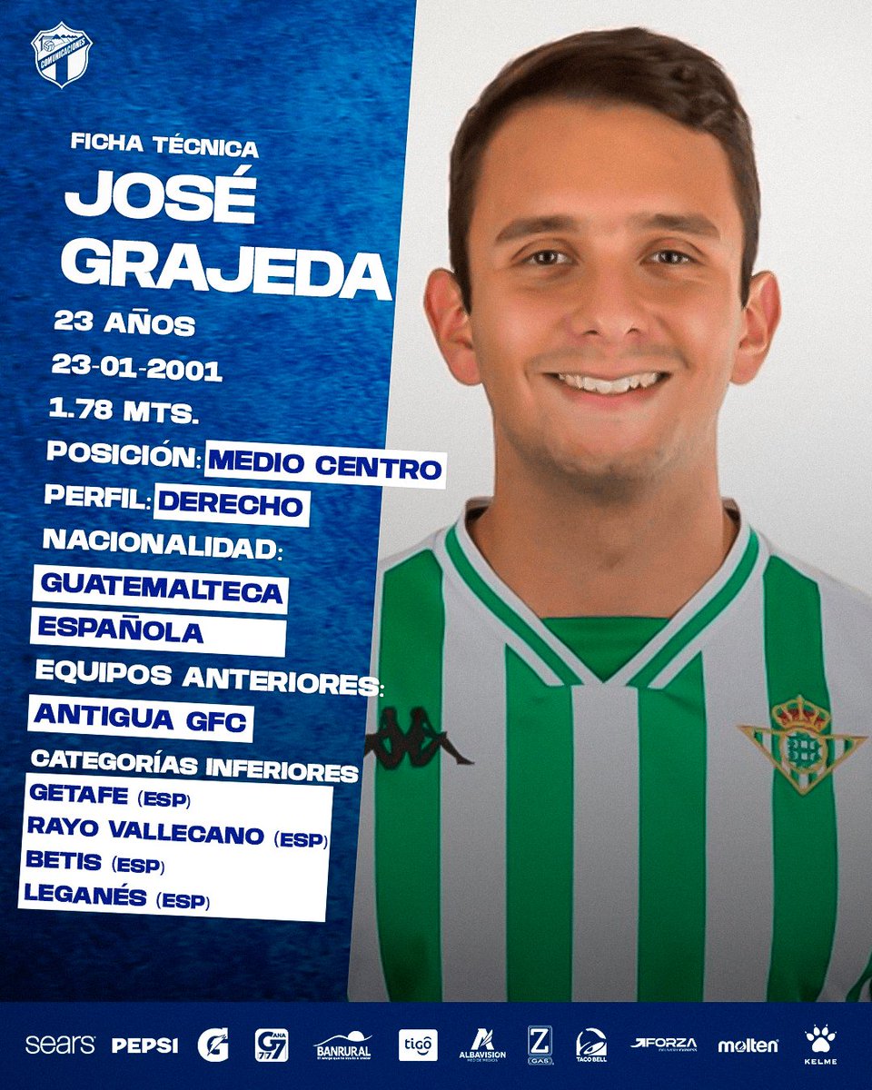 📋 Les presentamos la ficha técnica de José Grajeda. #VamosCremas