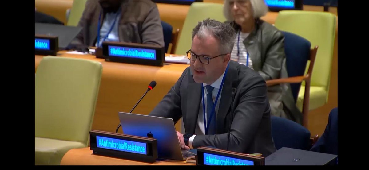 A privilege to be able to provide an intervention for <a href="/wellcometrust/">Wellcome</a>, focusing on three things the #UNGA high level meeting can deliver to transform response to AMR:
🎯An ambitious political goal
🔬A scientific evidence panel 
📈Follow-up mechanisms to track progress