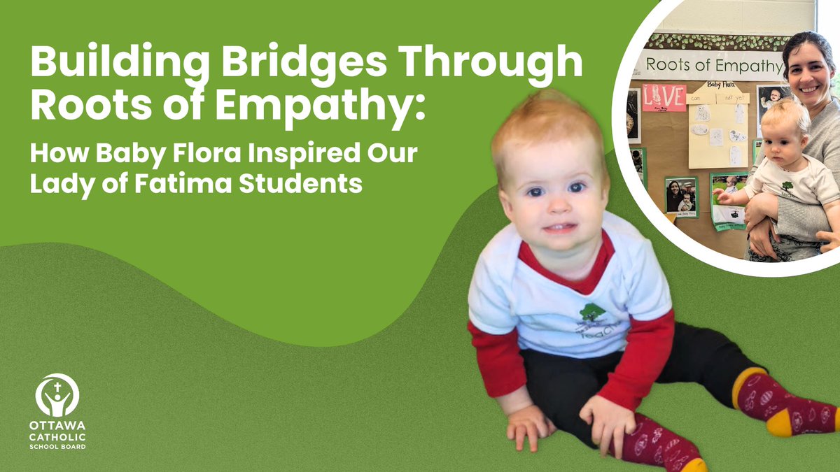 ✨@OLFatimaOCSB students embarked on a unique journey with Baby Flora, building bridges of empathy, one tiny coo at a time, through the @RootsofEmpathy program. Witnessing her first steps and giggles sparked heartwarming discussions.👶 #DeepLearning 🔗ocsb.ca/2024/05/15/bui…