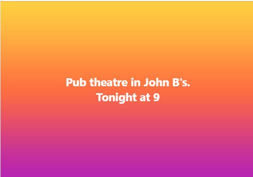 Live and free in the home of John B

Join us tonight for fun and first class entertainment.

#LoveListowel #WhereStoriesBegin @billykeane15